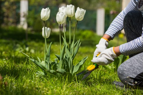 Seasonal planting by gardeners in Sands End